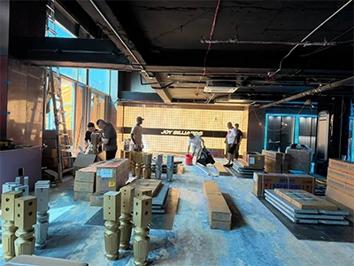 The largest JOY Billiards facility in New York is currently under constructio...