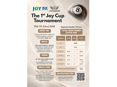 🏆 The 1st JOY Cup Officially Open For Registration 96 Players